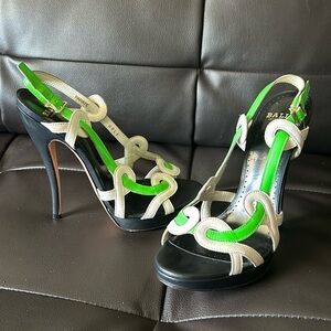 BALLY Papaye leather high heel.